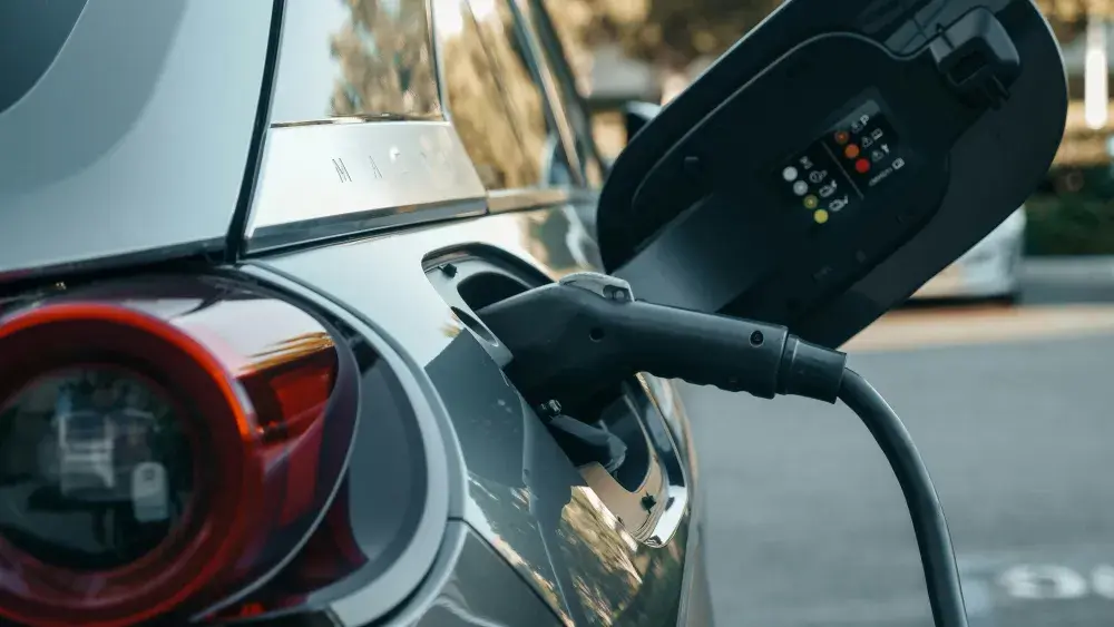 Grey car charging